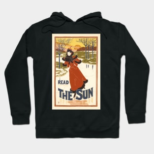 READ THE SUN by Louis Rhead 1896 Maitres De L' Affiche Lithograph Art Hoodie